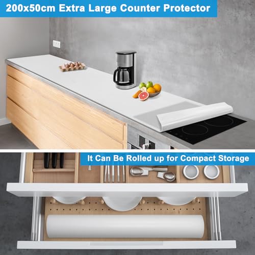 Extra Large Silicone Mat 78.74”x19.69”x0.08” (Translucent / 78.7"L x 19.7"W)