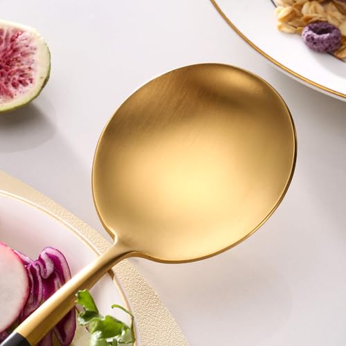 Black Gold Salad Serving Utensils (Black/Gold)