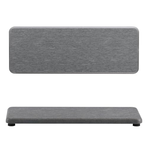 2Pcs Stone Soap Trays Water Absorbing Diatomite Coaster (Gray / 8.7" x 3.2")