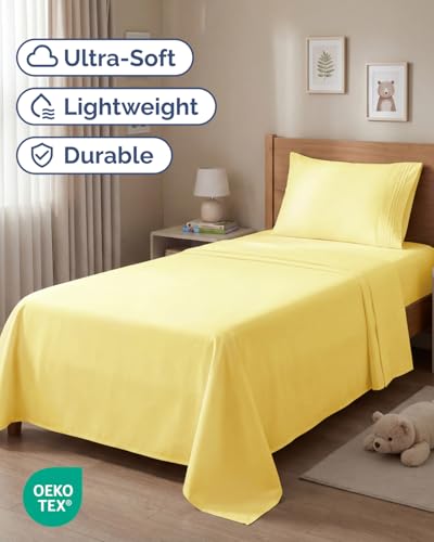 Twin Size 3 Piece Sheet Set (29 - Yellow / Twin)