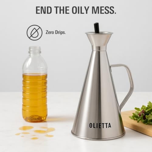 Olive Oil Dispenser Bottle (Gold / 8.5 Ounces)