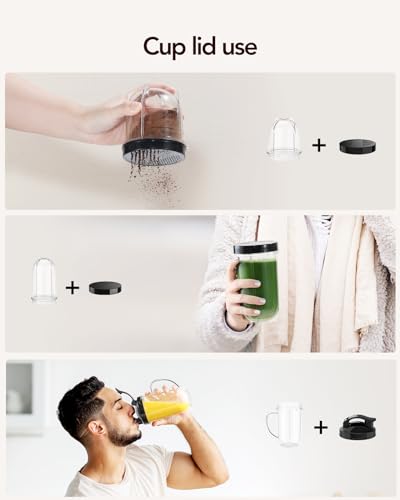 Blenders for Kitchen (1 Large Cup & 2 Cups & 2 Blades)