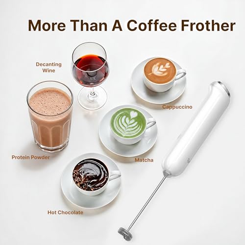 InstaWhisk Milk Frother with Variable Speed (White / Rechargeable)