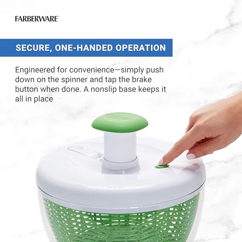 Easy to use pro Pump Spinner with Bowl (Green / 6.6 quart)
