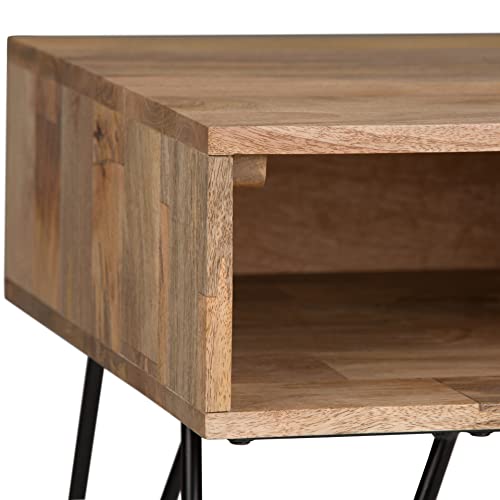 Hunter 22" Wide Solid Wood Square End Table in Natural (End Table / 22 inch / Refined Natural)