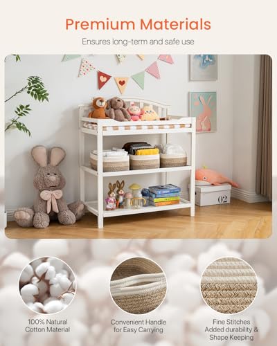 Small Woven Storage Basket for Organizing (Gradient Brown / 13.5"L x 9.5"W x 5"H)