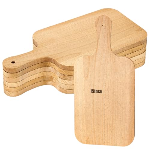 6 Pcs Wood Cutting Boards Bulk (15 x 7 inches)