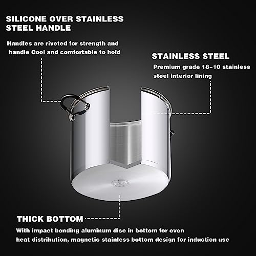 8 Quart Stainless Steel Stock Pot with Lid