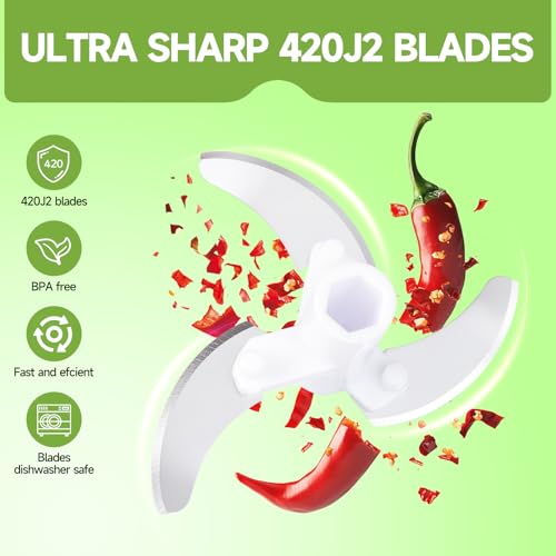 Manual Food Processor Vegetable Chopper (500ml / Ggreen)