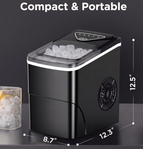 Countertop Ice Maker (Upgrade Black / 26.5 Lbs)