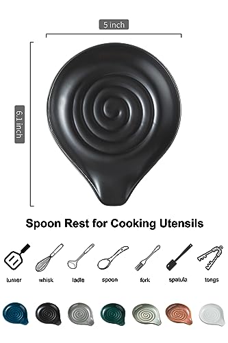 Spoon Rest for Stove Top (1.Black)