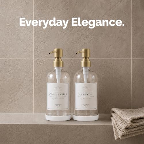 Clear Glass Soap Dispenser (Clear Bottle / Brushed Gold Pump)
