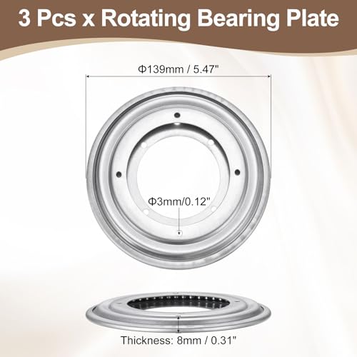 3Pcs 5.5 Inch Rotating Bearing Plate (3 Count)