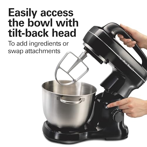 4 Qt Electric Stand Mixer With 7 Speeds (Black / 4 Quarts)