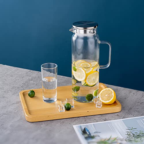 Set of 2 Glass Pitcher with Lid (1800ml)