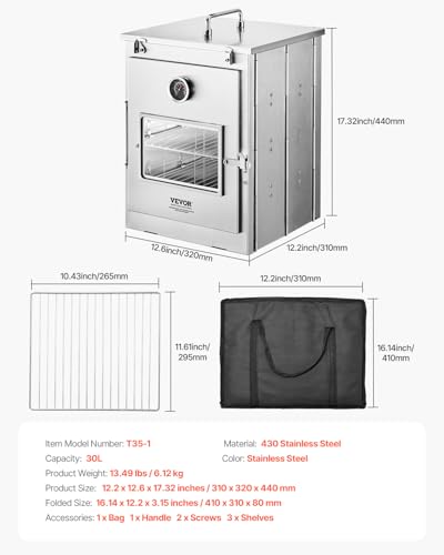 Foldable Camping Oven (30 Liters / Silver)