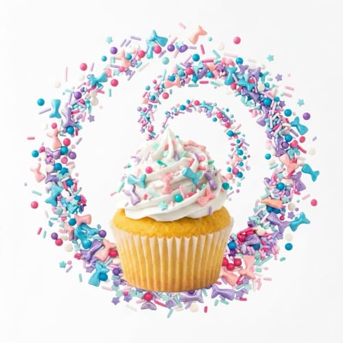 Sprinkles Edible Cake and Cupcake Sprinkles with Assorted Shapes and Sizes for Parties (Mermaid)