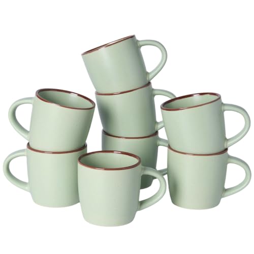 Mercury Coffee Mugs 13 oz (Mercury- Light Green / 8 Count (Pack of 1))