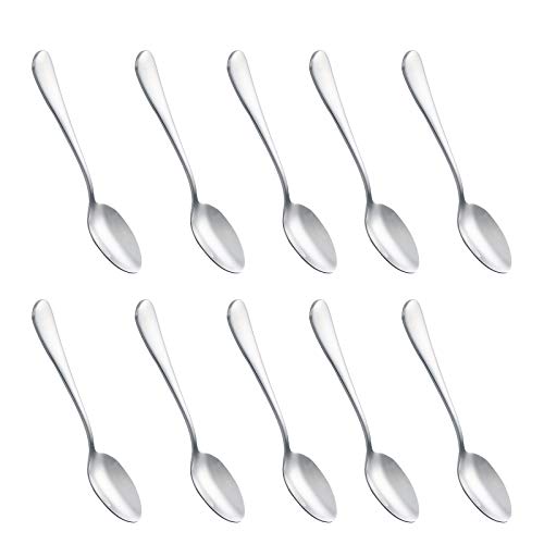 Demitasse Espresso Spoons Mini Coffee Tiny Stainless Steel Small (Silver)