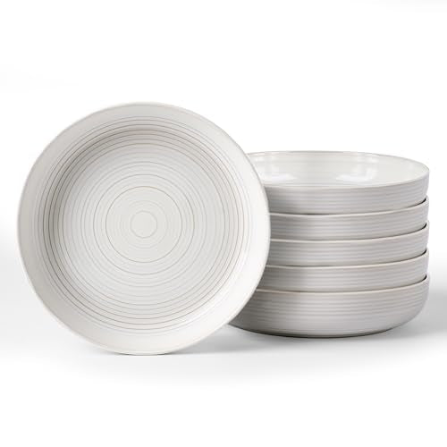 Milkyway 33 oz Pasta Bowls Set of 6 (White Thread / Set of 6)