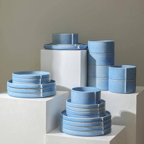 Bao 12 Piece Dinnerware Set Stoneware (Blue / 12-Piece - Service for 4)