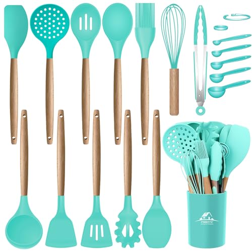 Silicone Cooking Kitchen Utensils Set (Green)