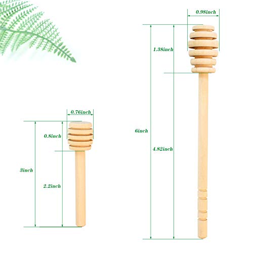 12 Pack Mini Wooden Honey Dipper Sticks (12PACK 6inch)