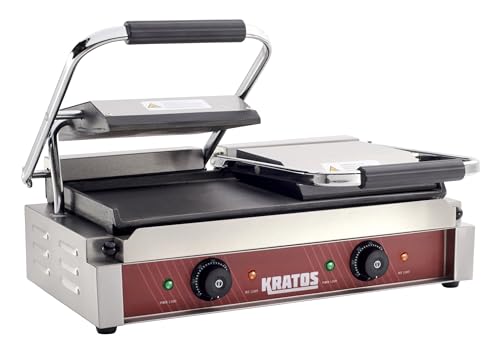 Commercial Electric Panini Sandwich Grill with Smooth Plates (Large w/ Smooth Plates)