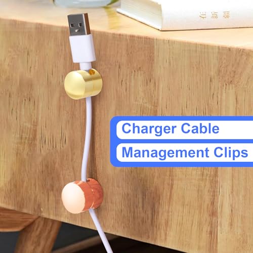 3 Sets Charger Holders for Cords (3 Sets / Gold, Red Bronze, Rose Gold)