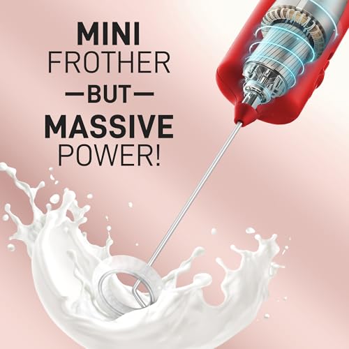 Mini & Mighty Milk Frother Wand (Blazing Red / Mini Frother)