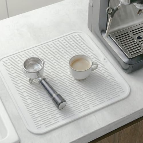 Silicone Dish Drying Mat for Multiple Usage (White / 18"L x 16"W)