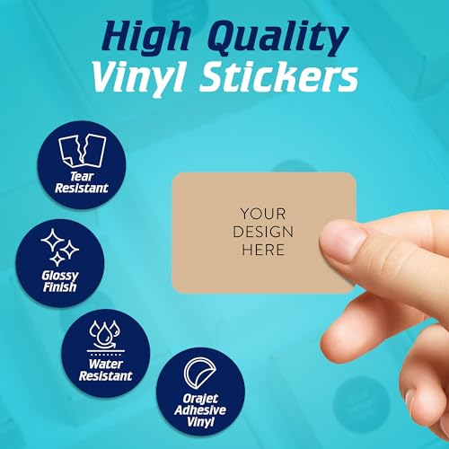 100 Custom Vinyl Stickers (Brown / 6x4)