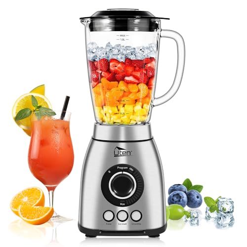 800 Watt Fast Countertop Blender for Smoothies and Shakes (18 Speed Levels and Pulse)