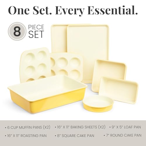 8 Piece Stackable Bakeware Set (Limoncello)