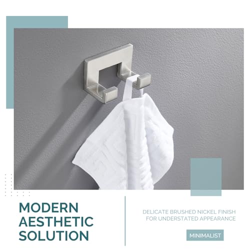 Double Towel Hook (Brushed Nickel)