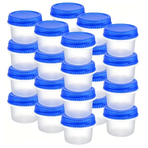 24 Pack Freezer Containers with Screw On Lids (6oz-24pack)