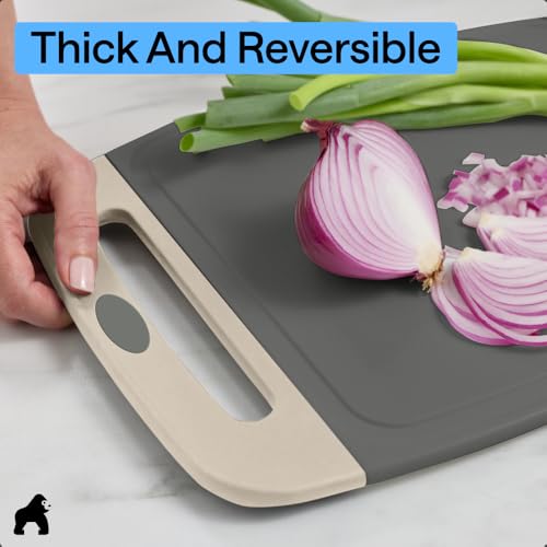 BPA Free Reversible Cutting Board (Gray/Almond / Large (Pack of 3))