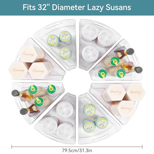 Lazy Susan Cabinet Organizer Bins for Kitchen 8 Pack (For32" Lazy Susan 8 Pack)