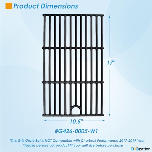 17" Grill Grate for Charbroil Performance 6 Burner 463228622 (17" x 31 1/2"(6B/CI))