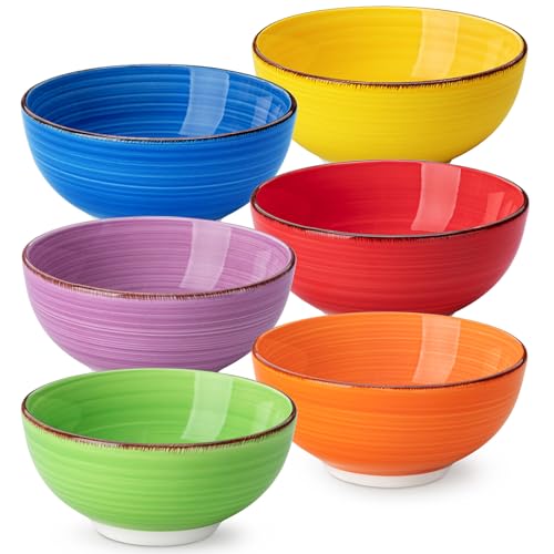 Bonita 12 Oz Small Bowls Set of 6 (Warm Color / 12 Oz)