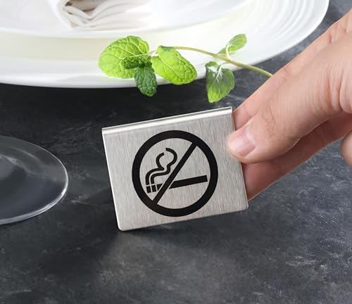 Stainless Steel Table Tent Sign (2 x 1.5-Inch (Set of 6))