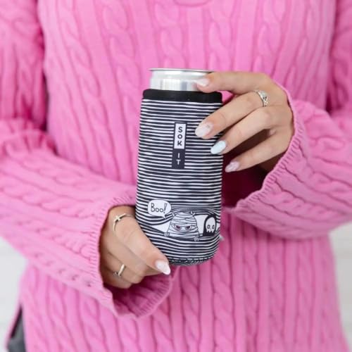 CanSok Sleeve for Beer & Soda Insulated Neoprene Cover (Peek-A-BOO / 12oz Slim Can Sleeve)