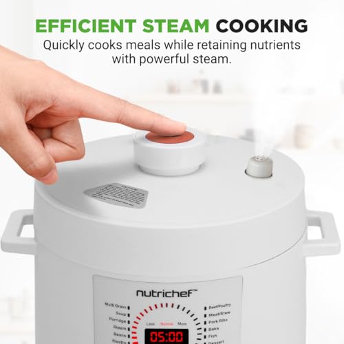 Electric Pressure Cooker 6 Quart Capacity (White)