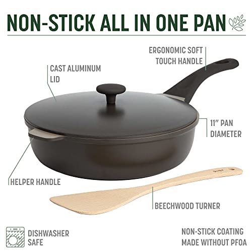 All-in-One Pan, Multilayer Nonstick Cookware Set, High-Performance Construction, Multipurpose Design Replaces Multiple Pots and Pans, Dishwasher Safe, 11-Inch, 4.4-Quart Capacity, Graphite (Graphite / 11-Inch / All-In-One Pan)