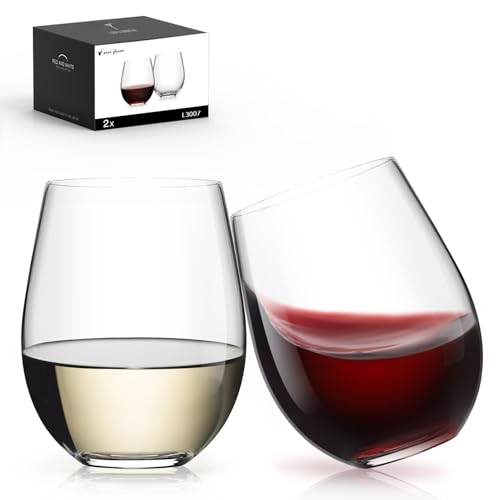 Stemless Wine Glasses Set of 2 (Set of 2-18oz)