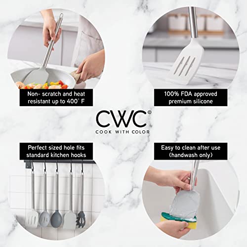 Silicone Cooking Utensils (Grey Ombre / 5 Pieces)