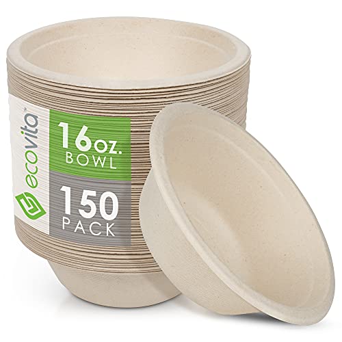 100% Compostable Paper Bowls [16 oz.]