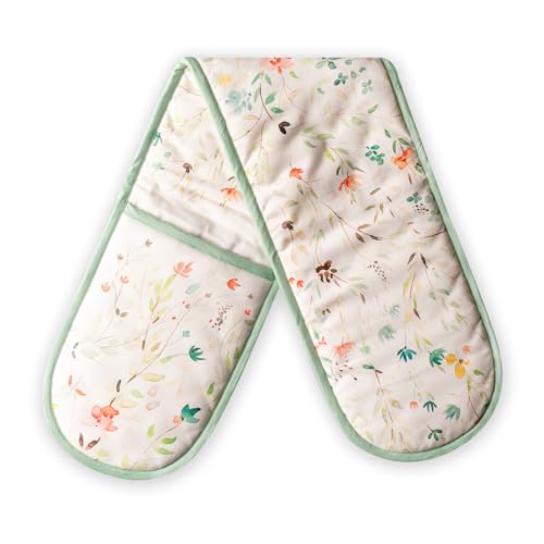 Double Oven Mitts 100% Cotton Double Oven Glove (005 - Colmar / 7" x 35" (Double Oven Mitt))