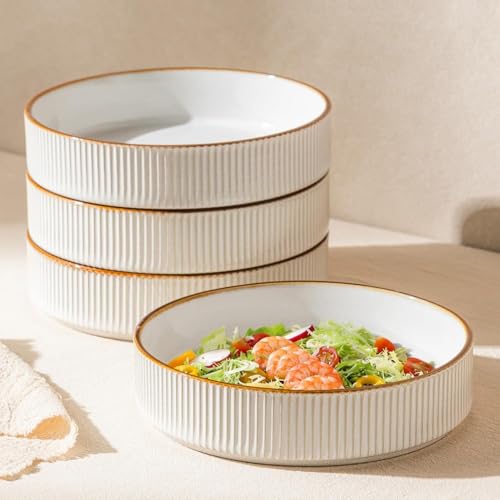7.5 Inch Pasta Bowls Set of 4 (Set of 4 / Warm White)