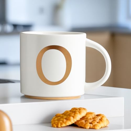 Monogram Ceramic Mugs (gold-O)